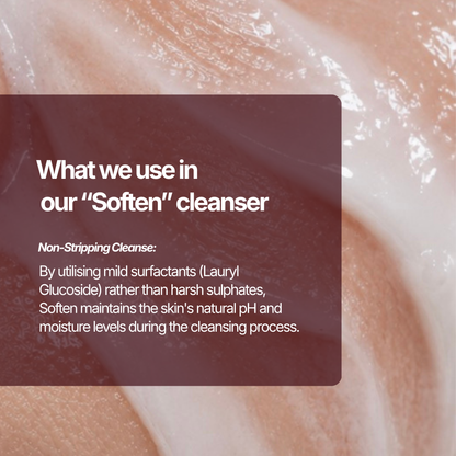 Soften cream cleanser texture
